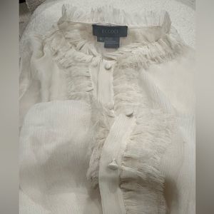 Lovely cream color 100% Silk blouse